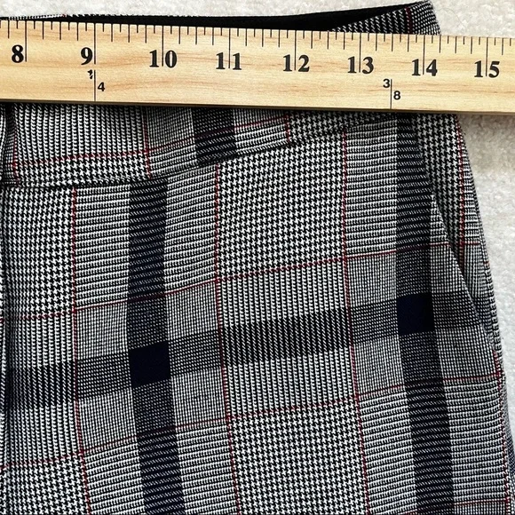 STELLA NOVA WOMENS NAVY PLAID WIDE LEG PANTS SIZE 36 or SMALL CONTEMPORARY - Picture 8 of 11